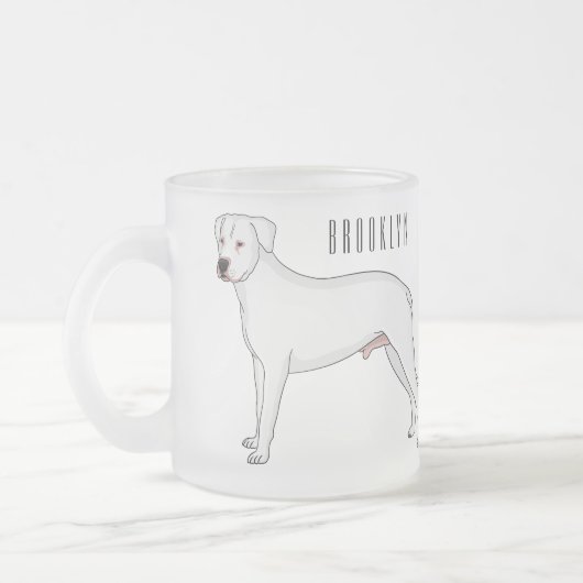 Dogo argentino Cartoon Illustration Mattglastasse (Links)