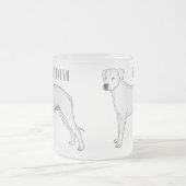 Dogo argentino Cartoon Illustration Mattglastasse (Mittel)