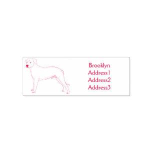 Dogo argentino Cartoon Illustration Permastempel