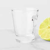 Dogo argentino Cartoon Illustration Schnapsglas (Links)