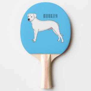 Dogo argentino Cartoon Illustration Tischtennis Schläger