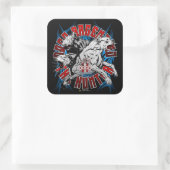 Dogo Argentino Der Jäger Quadratischer Aufkleber (Tasche)