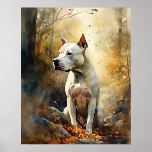 Dogo Argentino Dog Art Print Poster (Vorne)