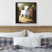 Dogo Argentino Dog Leinwanddruck (Insitu (Schlafzimmer))