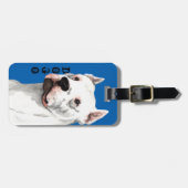 Dogo Argentino Farbblock Gepäckanhänger (Vorderseite horizontal)