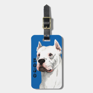 Dogo Argentino Farbblock Gepäckanhänger