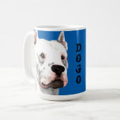Dogo Argentino Farbblock Kaffeetasse (Vorderseite Links)