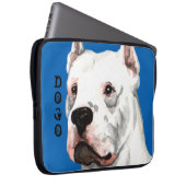 Dogo Argentino Farbblock Laptopschutzhülle (Vorne Rechts)