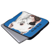Dogo Argentino Farbblock Laptopschutzhülle (Vorne Knopf)