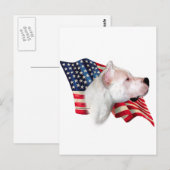 Dogo Argentino Flag Postkarte (Vorne/Hinten)