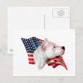 Dogo Argentino Flag Postkarte (Vorne/Hinten)