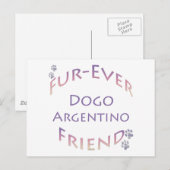 Dogo Argentino Furever Postkarte (Vorne/Hinten)