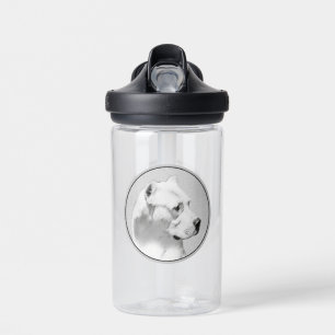 Dogo Argentino Gemälde - Originale Hundekunst Trinkflasche