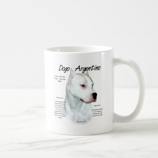 Dogo Argentino Geschichtsdesign Kaffeetasse (Rechts)
