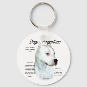 Dogo Argentino Geschichtsdesign Schlüsselanhänger