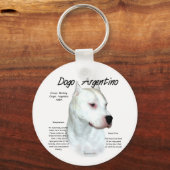 Dogo Argentino Geschichtsdesign Schlüsselanhänger (Rückseite)