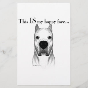 Dogo Argentino Happy Face Briefpapier
