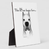 Dogo Argentino Happy Face Fotoplatte (Seite)