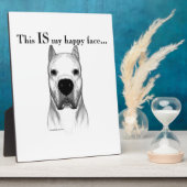 Dogo Argentino Happy Face Fotoplatte (Seite)