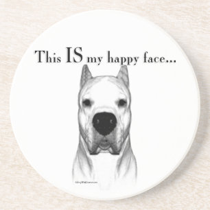 Dogo Argentino Happy Face Getränkeuntersetzer
