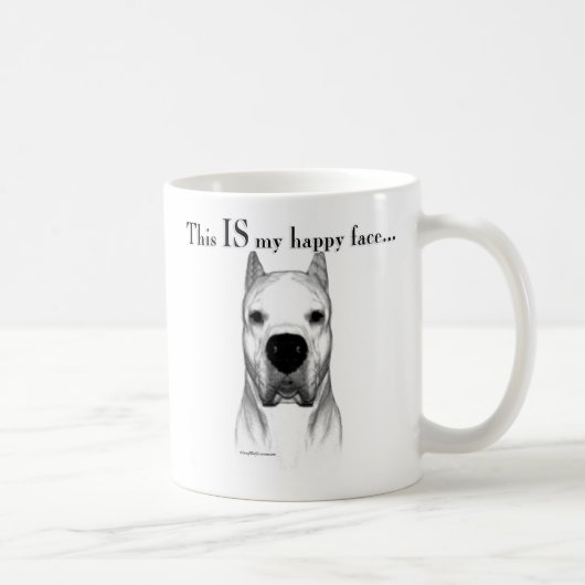 Dogo Argentino Happy Face Kaffeetasse (Rechts)