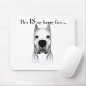 Dogo Argentino Happy Face Mousepad (Mit Mouse)