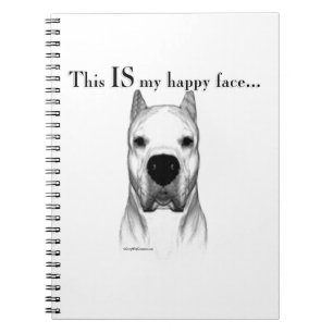 Dogo Argentino Happy Face Notizblock