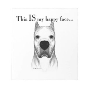 Dogo Argentino Happy Face Notizblock