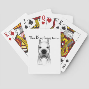 Dogo Argentino Happy Face Spielkarten