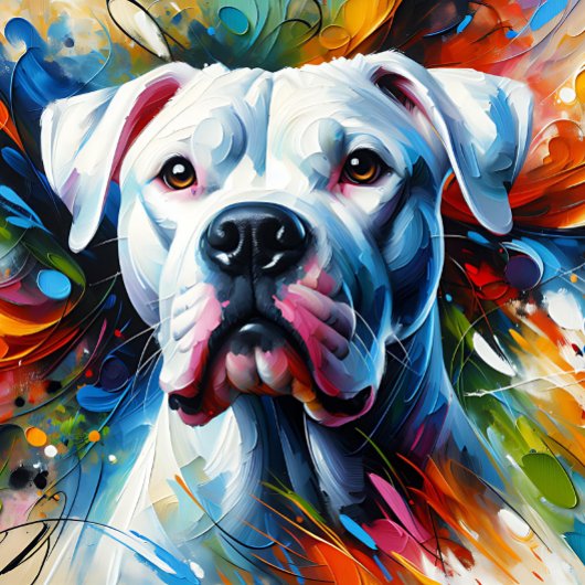 Dogo Argentino Hund Acryldruck | Bunt Puzzle