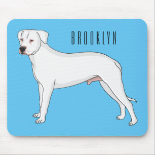 Dogo argentino Hund Cartoon-Illustration Mousepad