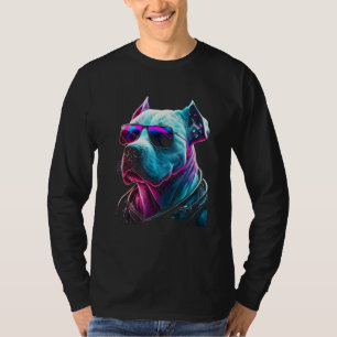 Dogo Argentino Hundebesitzer Vaporwave berüchtigte T-Shirt