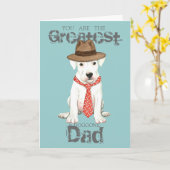 Dogo Argentino Karte (Gelbe Blume)