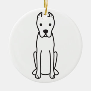 Dogo Argentino Keramik Ornament