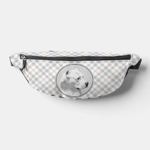 Dogo Argentino Malerei Mastiff Original Hunde Kuns Bauchtasche