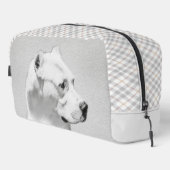 Dogo Argentino Malerei Mastiff Original Hunde Kuns Waschbeutel (Rechte Ecke)
