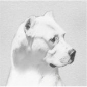 Dogo Argentino Malerei - Original Dog Art Aufkleber (Vorderseite)