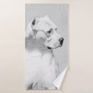 Dogo Argentino Malerei - Original Dog Art Badhandtuch Set