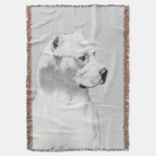 Dogo Argentino Malerei - Original Dog Art Decke