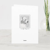 Dogo Argentino Malerei - Original Dog Art Karte (Rückseite)