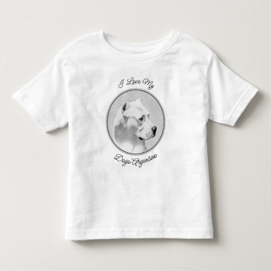Dogo Argentino Malerei - Original Dog Art Kleinkind T-shirt (Vorderseite)