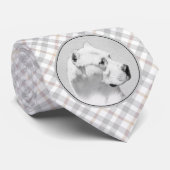 Dogo Argentino Malerei - Original Dog Art Krawatte (Gerollt)