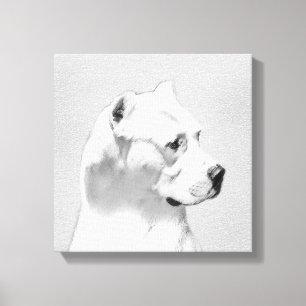 Dogo Argentino Malerei - Original Dog Art Leinwanddruck