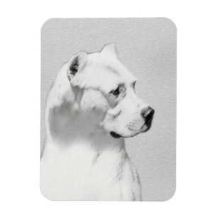 Dogo Argentino Malerei - Original Dog Art Magnet