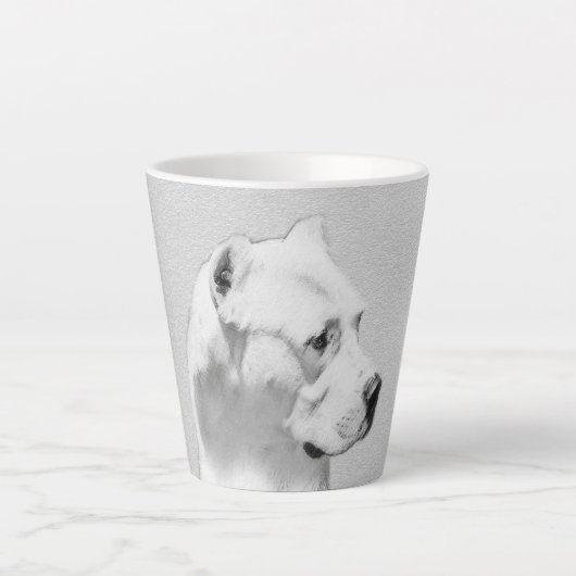 Dogo Argentino Malerei - Original Dog Art Milchtasse (Vorderseite)