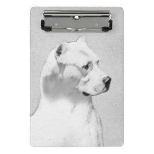 Dogo Argentino Malerei - Original Dog Art Mini Klemmbrett