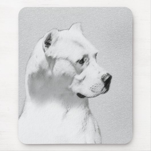 Dogo Argentino Malerei - Original Dog Art Mousepad (Vorne)