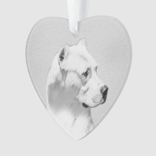 Dogo Argentino Malerei - Original Dog Art Ornament (Vorderseite)
