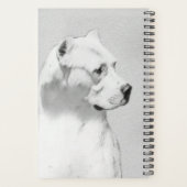 Dogo Argentino Malerei - Original Dog Art Planer (Rückseite)