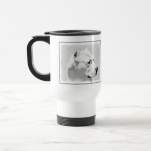 Dogo Argentino Malerei - Original Dog Art Reisebecher